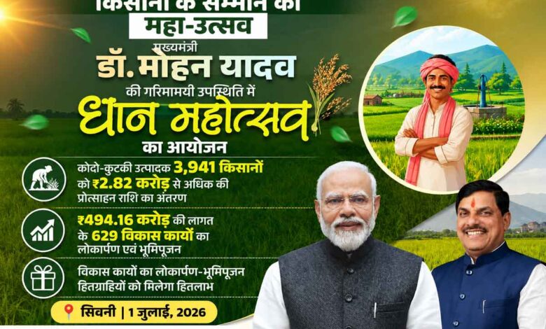 सिवनी धान महोत्सव कार्यक्रम में शामिल होने वाले मुख्यमंत्री डॉ. मोहन यादव।