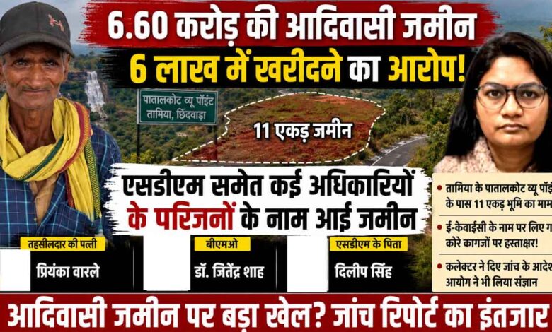 छिंदवाड़ा के तामिया में 6.60 करोड़ की आदिवासी जमीन 6 लाख में खरीदने के आरोपों से जुड़ा मामला, कलेक्टर ने जांच के आदेश दिए।