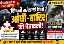 सिवनी सहित मध्यप्रदेश के कई जिलों में भारी बारिश और तेज आंधी की चेतावनी