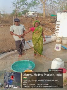 ग्राम अलोनिया में जल जीवन मिशन योजना