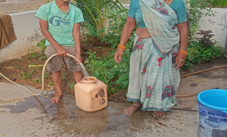 ग्राम अलोनिया में जल जीवन मिशन योजना