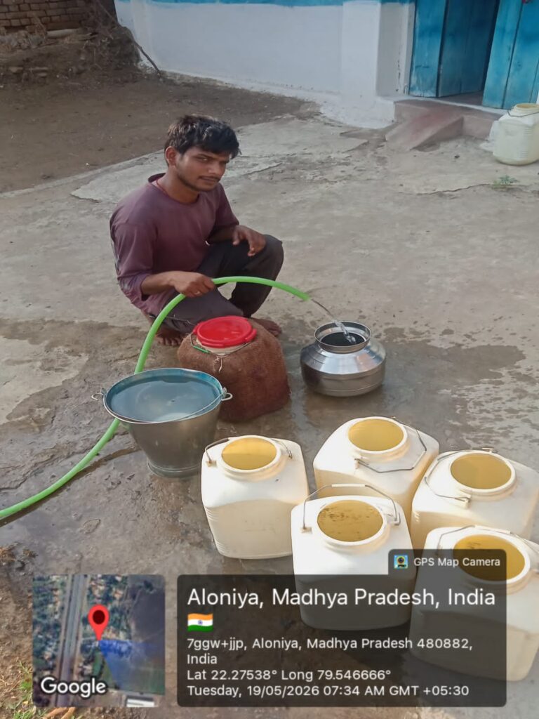 ग्राम अलोनिया में जल जीवन मिशन योजना