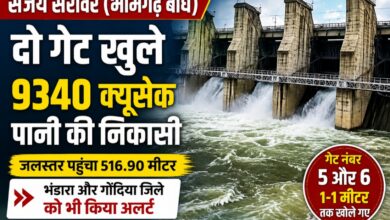 संजय सरोवर के दो गेट खुले, 9340 क्यूसेक पानी की निकासी; भंडारा-गोंदिया को भी किया अलर्ट | Dainik Yashonnati सिवनी संजय सरोवर भीमगढ़ बांध के खुले गेट से पानी की निकासी