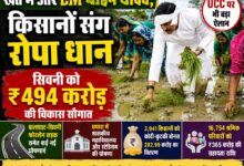 मुख्यमंत्री डॉ. मोहन यादव सिवनी में धान महोत्सव के दौरान महिला किसानों के साथ खेत में धान की रोपाई करते हुए।