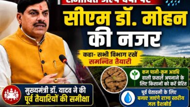 संभावित अल्प वर्षा पर मुख्यमंत्री डॉ. मोहन यादव सतर्क, किसानों के लिए जारी किए अहम निर्देश | Dainik Yashonnati मुख्यमंत्री डॉ मोहन यादव संभावित अल्प वर्षा को लेकर समीक्षा बैठक करते हुए