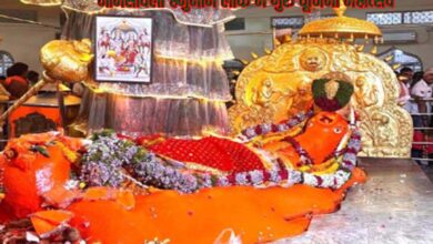 गुरु पूर्णिमा पर जामसांवली हनुमान लोक में उमड़ेगा आस्था का महासैलाब, 3 लाख से अधिक श्रद्धालुओं के पहुंचने का अनुमान | Dainik Yashonnati जामसांवली हनुमान लोक में गुरु पूर्णिमा महोत्सव की तैयारियों को लेकर बैठक करते मंदिर संस्थान के पदाधिकारी।