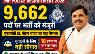 मुख्यमंत्री डॉ. मोहन यादव के निर्देश पर मध्यप्रदेश पुलिस में 9,662 पदों पर भर्ती को मंजूरी, MP Police Recruitment 2026
