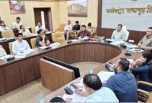 समय-सीमा समीक्षा बैठक की अध्यक्षता करते छिंदवाड़ा कलेक्टर हरेंद्र नारायन