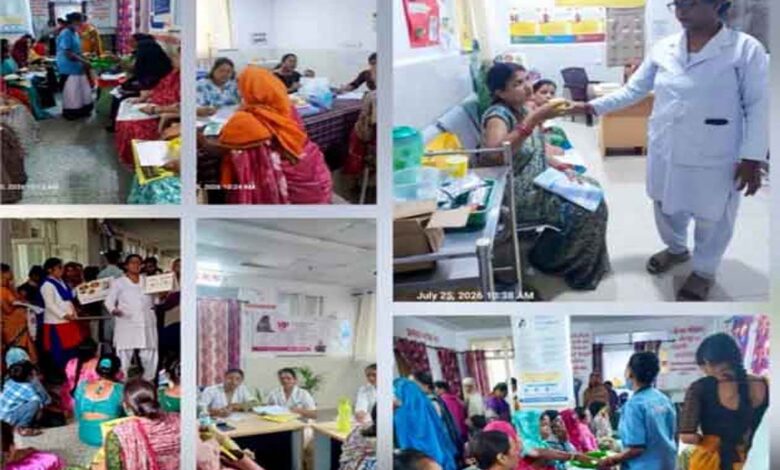 छिंदवाड़ा जिला चिकित्सालय में प्रधानमंत्री सुरक्षित मातृत्व अभियान के तहत एएनसी कैंप