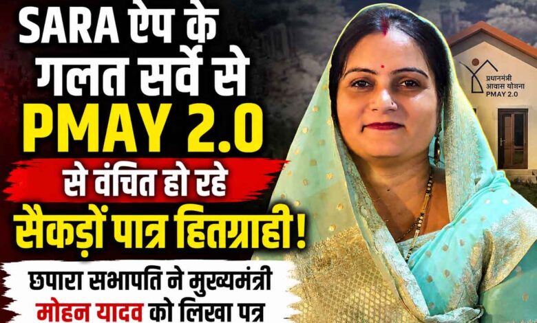 छपारा में PMAY 2.0 से वंचित हितग्राहियों के संबंध में मुख्यमंत्री को पत्र