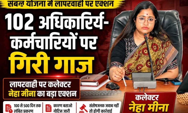 सिवनी में संबल योजना के लंबित प्रकरणों की समीक्षा के दौरान कलेक्टर नेहा मीना।