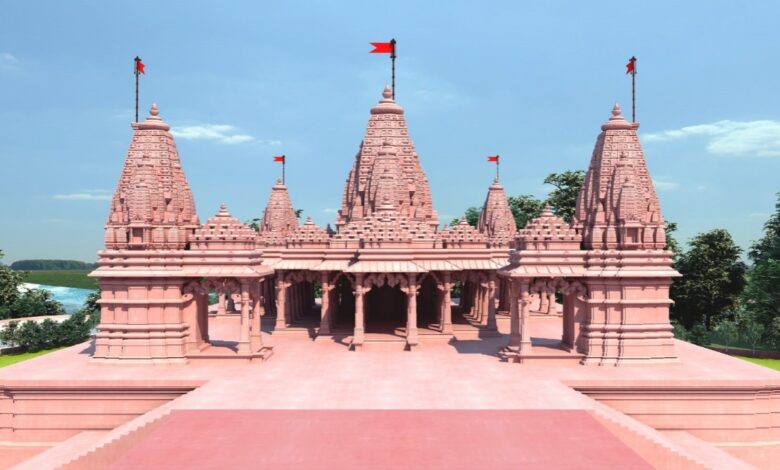 ओंकारेश्वर एकात्म धाम में पंचायतन मंदिर का प्रस्तावित भव्य स्वरूप