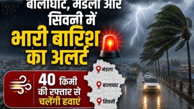 बालाघाट, मंडला और सिवनी में भारी बारिश का अलर्ट, 40 किमी की रफ्तार से चलेंगी हवाएं | Dainik Yashonnati बालाघाट मंडला सिवनी में भारी बारिश और नदी तटीय क्षेत्रों में अलर्ट