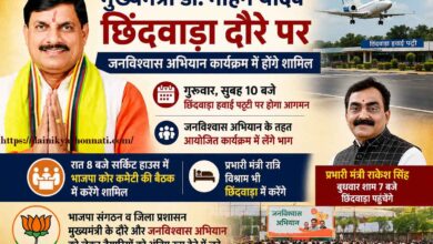 छिंदवाड़ा में जनविश्वास अभियान की तैयारियों का जायजा लेते प्रभारी मंत्री राकेश सिंह