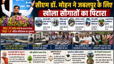 मुख्यमंत्री डॉ. मोहन यादव जबलपुर में विकास कार्यों का लोकार्पण करते हुए