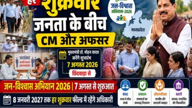मुख्यमंत्री डॉ. मोहन यादव जन-विश्वास अभियान 2026 के शुभारंभ के दौरान अधिकारियों को संबोधित करते हुए