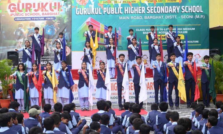 गुरुकुल पब्लिक स्कूल बरघाट में छात्र परिषद शपथ ग्रहण समारोह