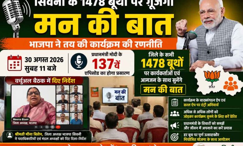 मन की बात 137वां एपिसोड - कार्यक्रम की तैयारियों को लेकर वर्चुअल बैठक करती भाजपा जिला अध्यक्ष मीना बिसेन