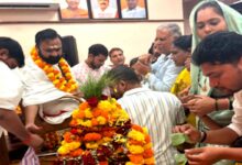 बालाघाट में आर्ट ऑफ लिविंग के सामूहिक रुद्राभिषेक में श्रद्धालु
