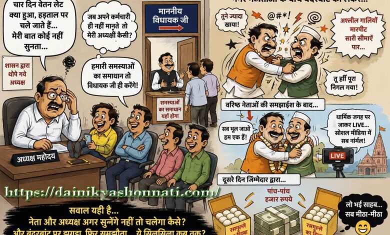 सिवनी में अध्यक्ष और कर्मचारियों के बीच विवाद को लेकर चर्चा