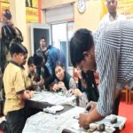 सरस्वती शिशु मंदिर सिवनी में माटी के गणेश निर्माण कार्यशाला