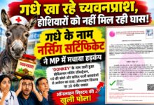 गधे के नाम जारी नर्सिंग रजिस्ट्रेशन प्रमाण-पत्र