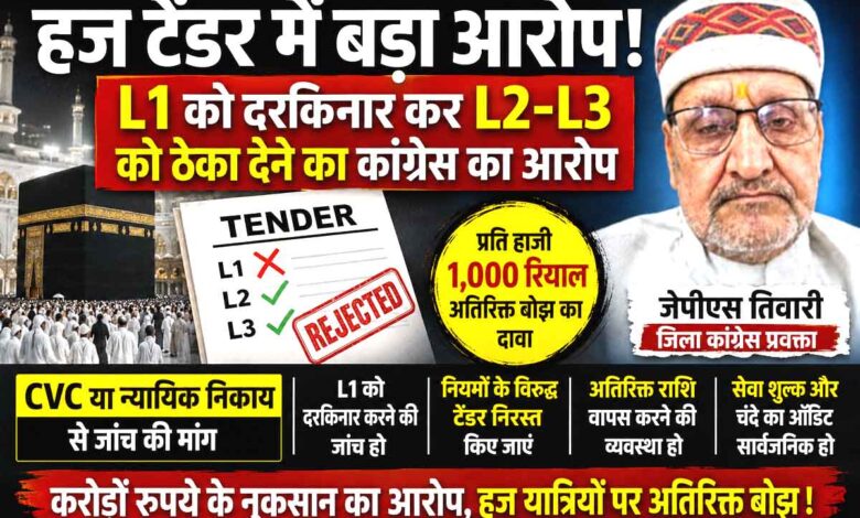 हज टेंडर में अनियमितता के आरोप लगाते सिवनी जिला कांग्रेस प्रवक्ता जेपीएस तिवारी