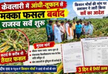 किसान मोर्चा के दौरे के बाद केवलारी में मक्का फसल क्षति के सर्वे का आदेश, 3 दिन में रिपोर्ट तलब | Dainik Yashonnati केवलारी में आंधी तूफान से बिछी मक्का फसल का जायजा लेते किसान
