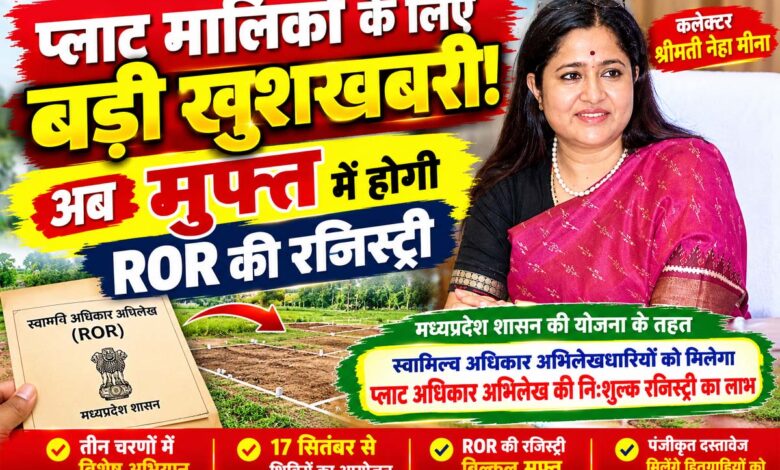 सिवनी में स्वामित्व अधिकार अभिलेखधारियों की प्लाट ROR रजिस्ट्री अभियान