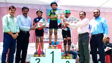छिंदवाड़ा में शालेय संभाग स्तरीय स्केटिंग प्रतियोगिता में शामिल खिलाड़ी