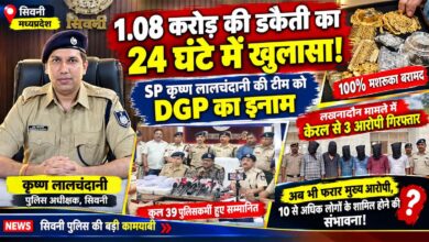 सिवनी पुलिस की डकैती मामले में कार्रवाई और पुरस्कृत पुलिस टीम