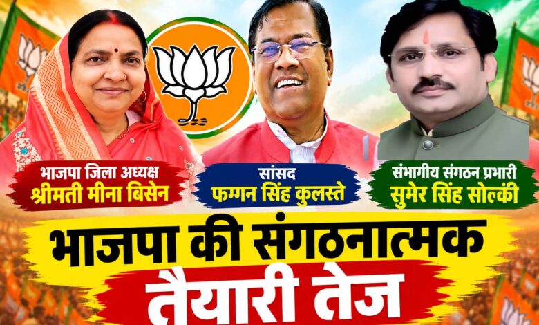 सिवनी में सेवा संकल्प अभियान की तैयारियों को लेकर भाजपा की जिला कार्यसमिति और कार्यशाला