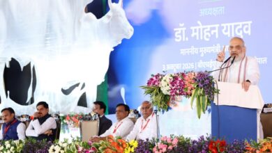 भोपाल में राज्यस्तरीय गौपालक सम्मेलन को संबोधित करते केंद्रीय मंत्री अमित शाह