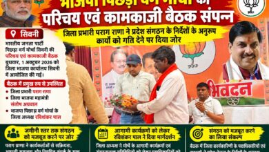सिवनी जिला भाजपा कार्यालय में पिछड़ा वर्ग मोर्चा की कामकाजी बैठक