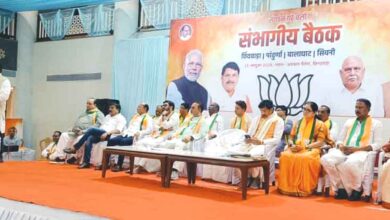 छिंदवाड़ा में भाजपा की संभागीय संगठनात्मक बैठक को संबोधित करते प्रदेश संगठन महामंत्री चंद्रशेखर