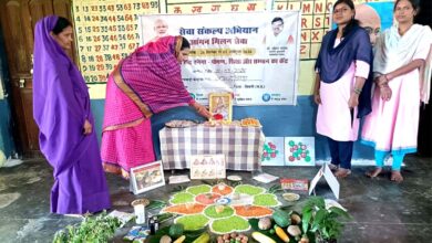 कान्हीवाड़ा में सेवा संकल्प अभियान के तहत आयोजित आंगन मिलन कार्यक्रम